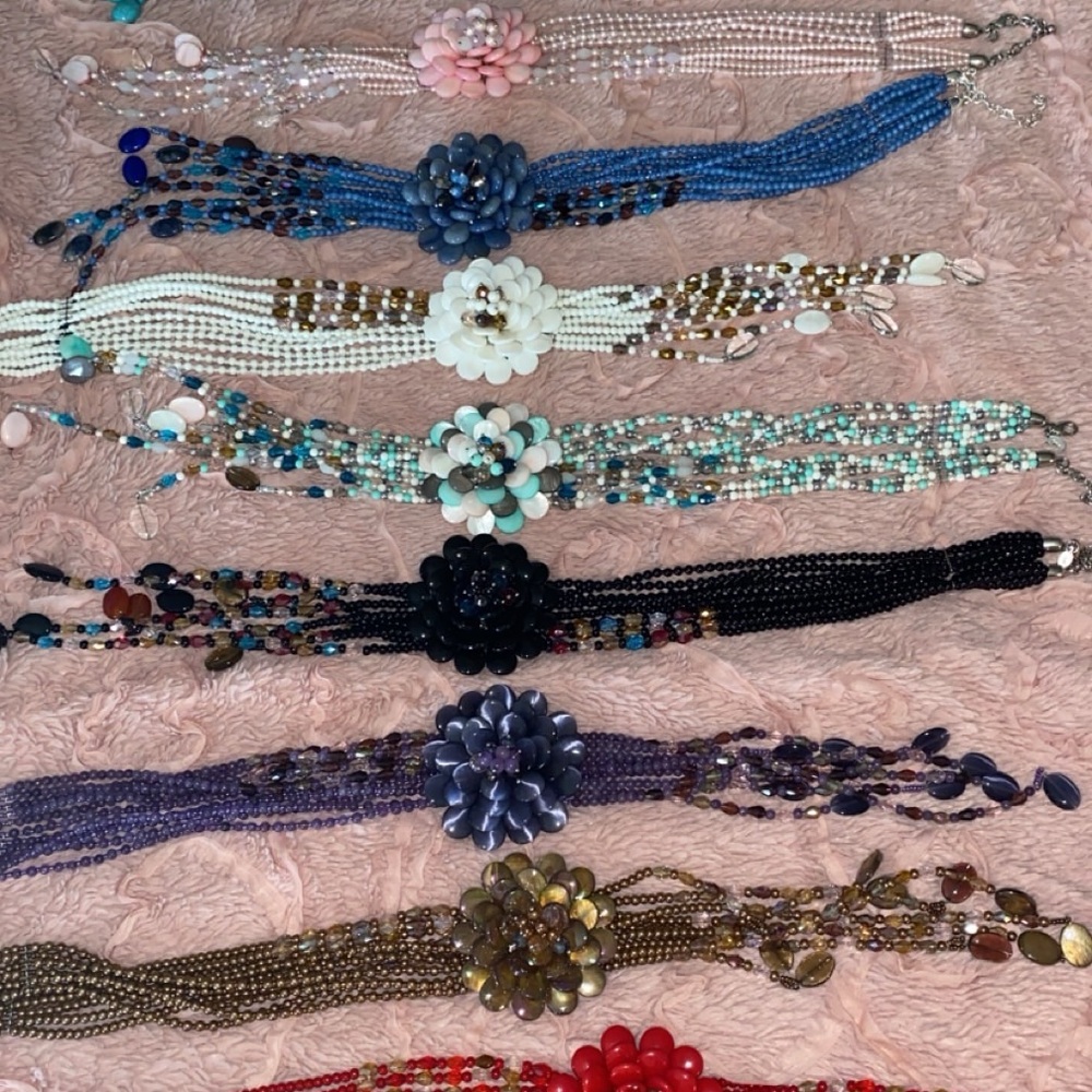 Elegant Multicolor Beaded Necklace Set